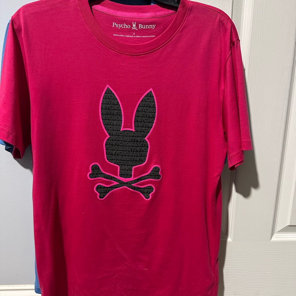 Psycho Bunny Kids Fuchsia Tee with Black Graphic